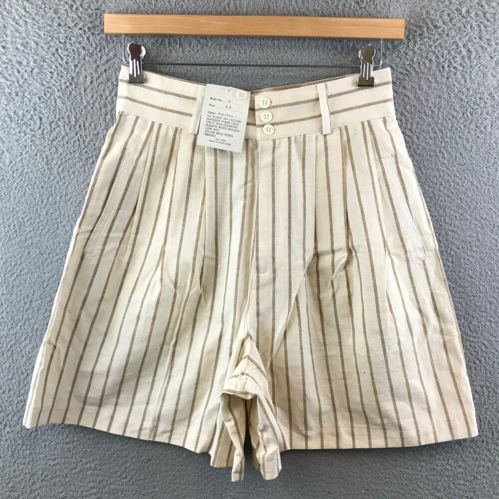 New Vintage 80s Magnet High Rise Striped‎ short size 13